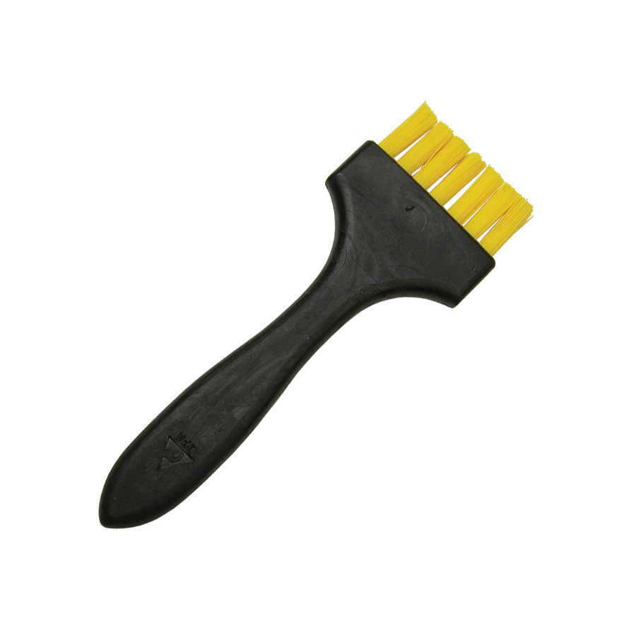 Menda 35687 Brush, ESD Safe, Dissipative, Flat Handle, Nylon, Hard Bristles, 2" L, Yellow