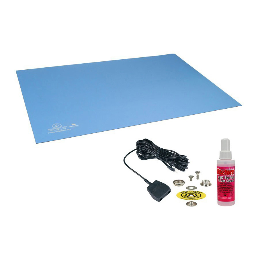 Desco 66322 Statfree UC2™ Dissipative 2-Layer Ultra Clean Rubber Table Mat, 24" x 36" x .080"