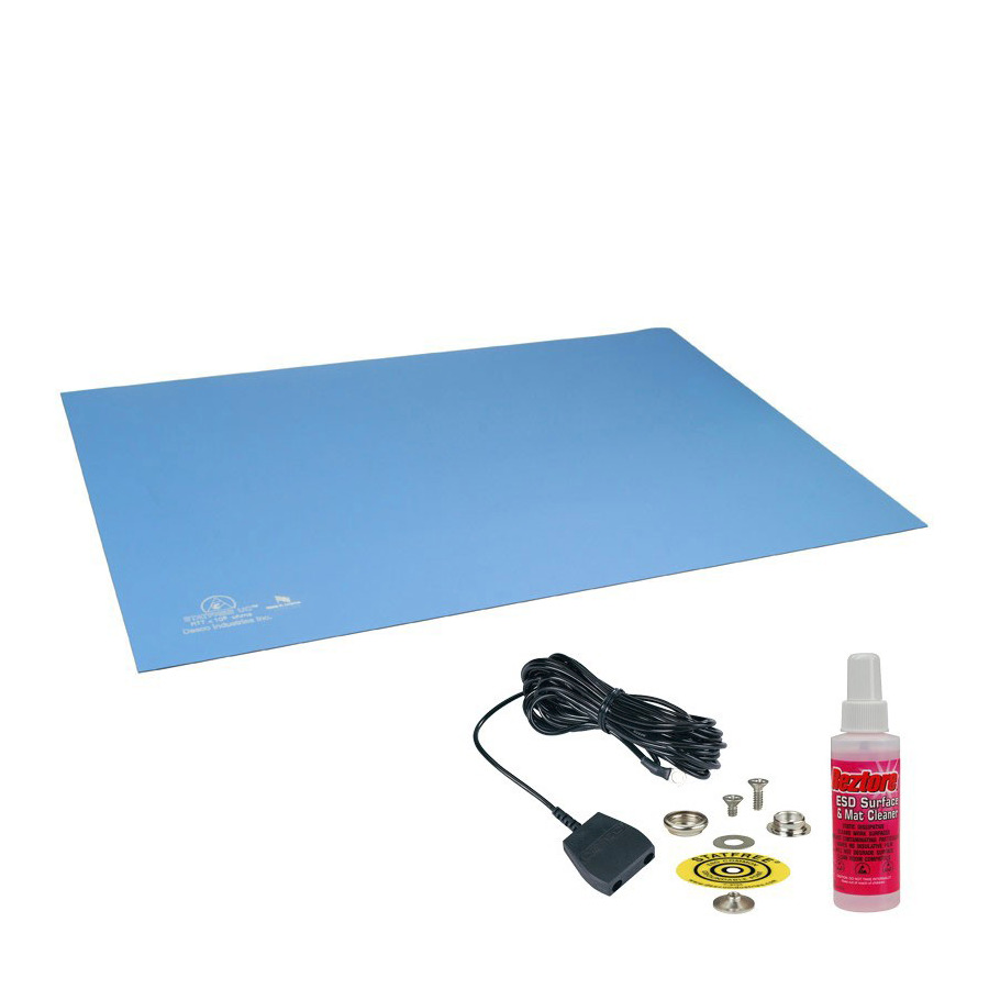 Desco 66323 Statfree UC2™ Dissipative 2-Layer Ultra Clean Rubber Table Mat, 24" x 48" x .080"