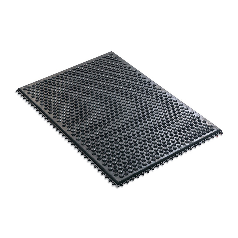 Desco 40930 Floor Mat, Statfree I Interlocking, Ergonomic, Conductive, Black, 0.625” x 24" x 36"