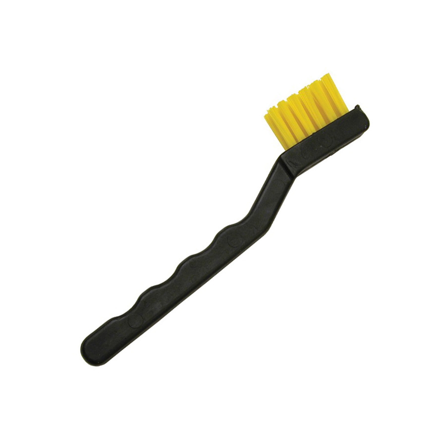 Menda 35688 Brush, ESD Safe, Dissipative, Long Handle, Nylon, Hard Bristles, 1-3/8" L, Yellow