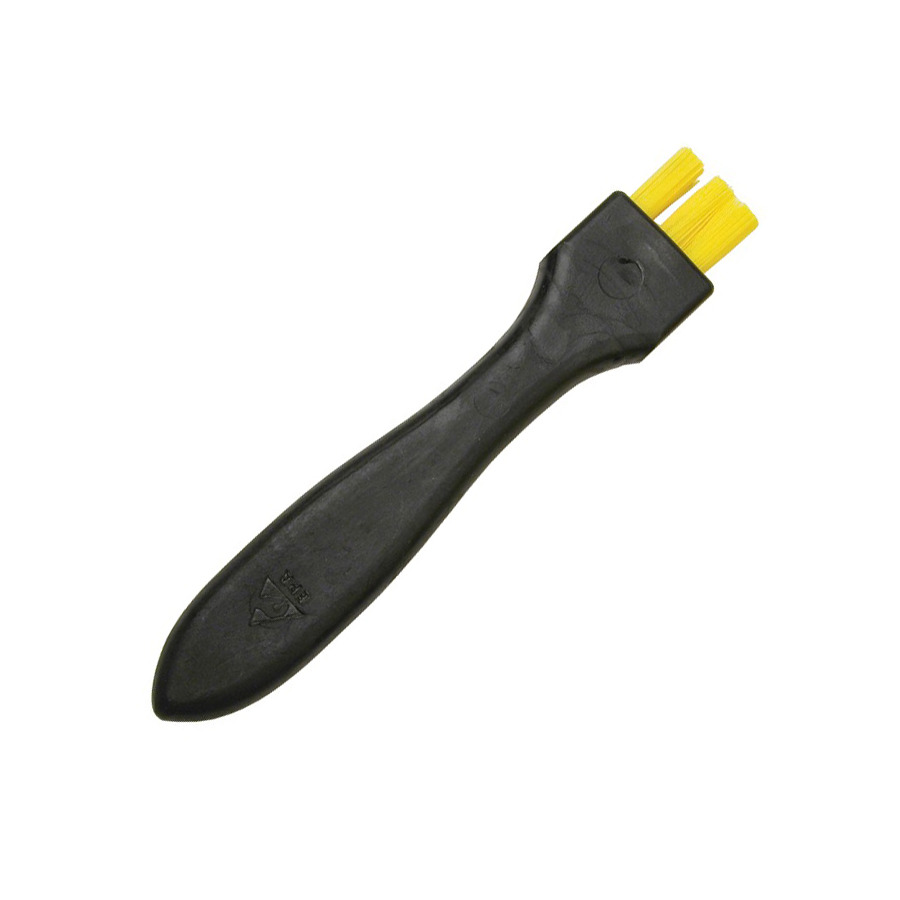 Menda 35686 Brush, ESD Safe, Dissipative, Flat Handle, Nylon, Hard Bristles, 1" L, Yellow