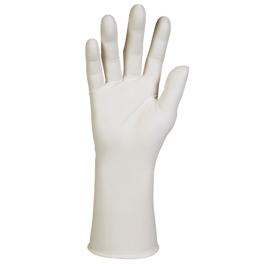 Kimberly-Clark 56882 Nitrile Gloves, Kimtech Pure G3, White, Medium, 100/Bag