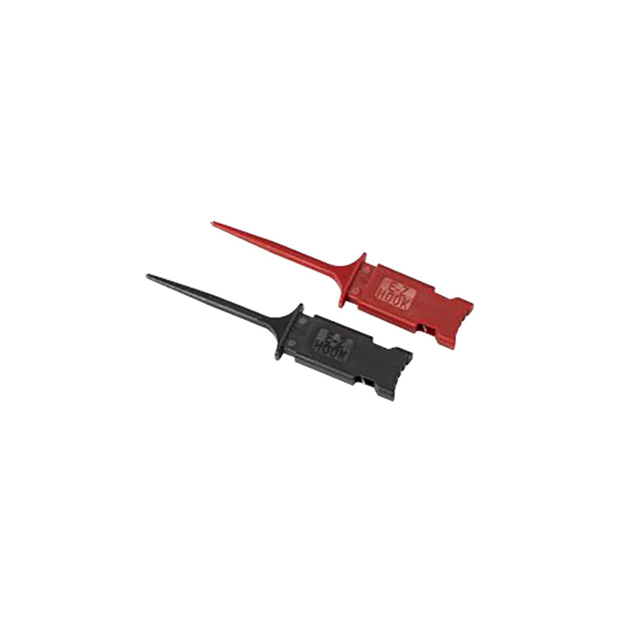 Keysight DP0021A/004 Micro Circuit Hook Test Clips (Set of 2), Black/Red, DP001xA Series