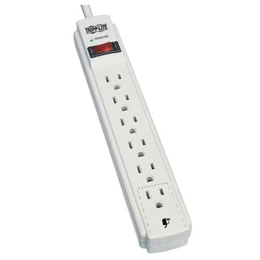 Tripp Lite TLP606 Surge Protector Strip 120V 6 Outlet 6ft Cord 790 Joules