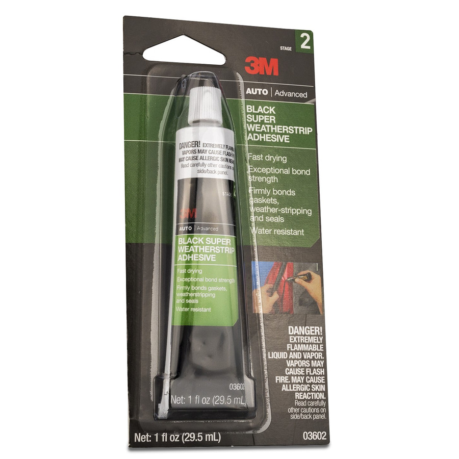 3M 7010309195 Black Super Weatherstrip Adhesive, 1-5 Minutes