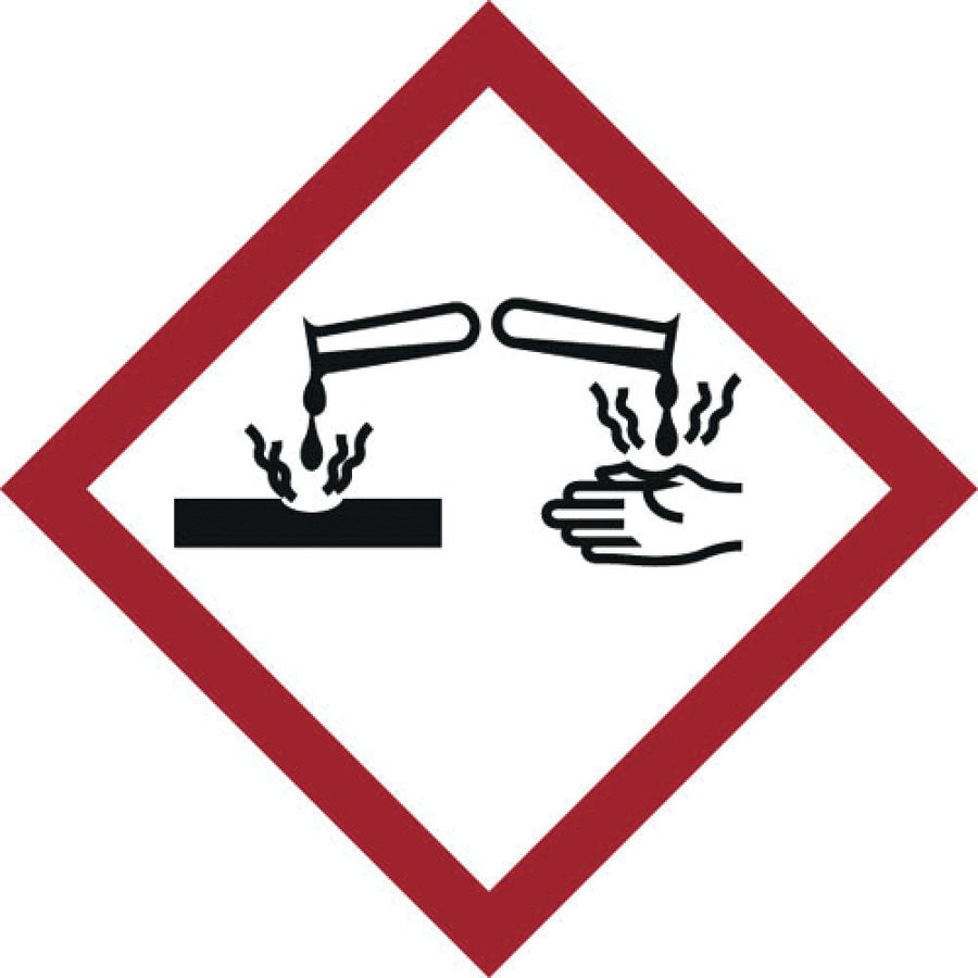 Brady 118839 GHS Corrosive Pictogram Labels, Vinyl, 5/8" x 5/8", 39 Labels/Card