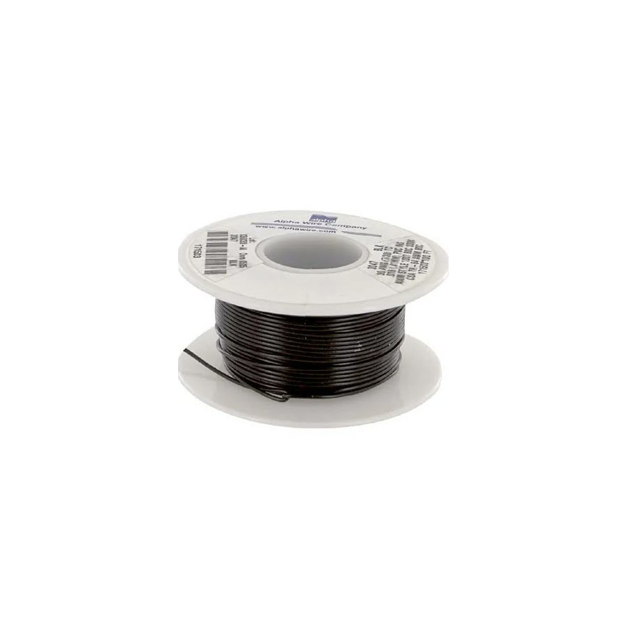 Alpha Wire 3047-2 30Awg Hookup Wire Black 1000' Spool