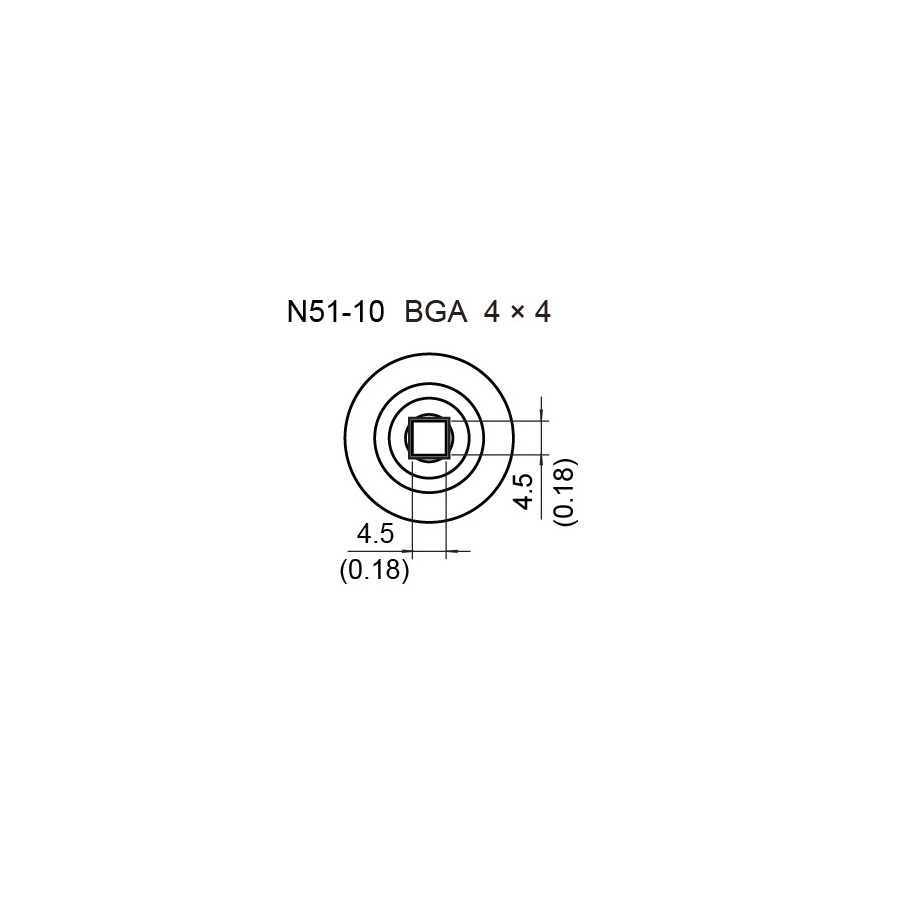 Hakko N51-10 BGA Hot Air Nozzle, 4 x 4 mm