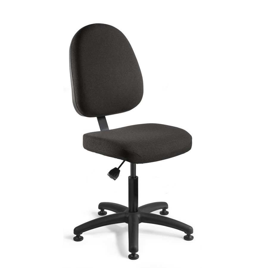 Bevco 6000-BKF Upholstered Chair, Large Back, Non-Tilt, Mushroom Glides, Adj.Height 17"-22", Integra Series