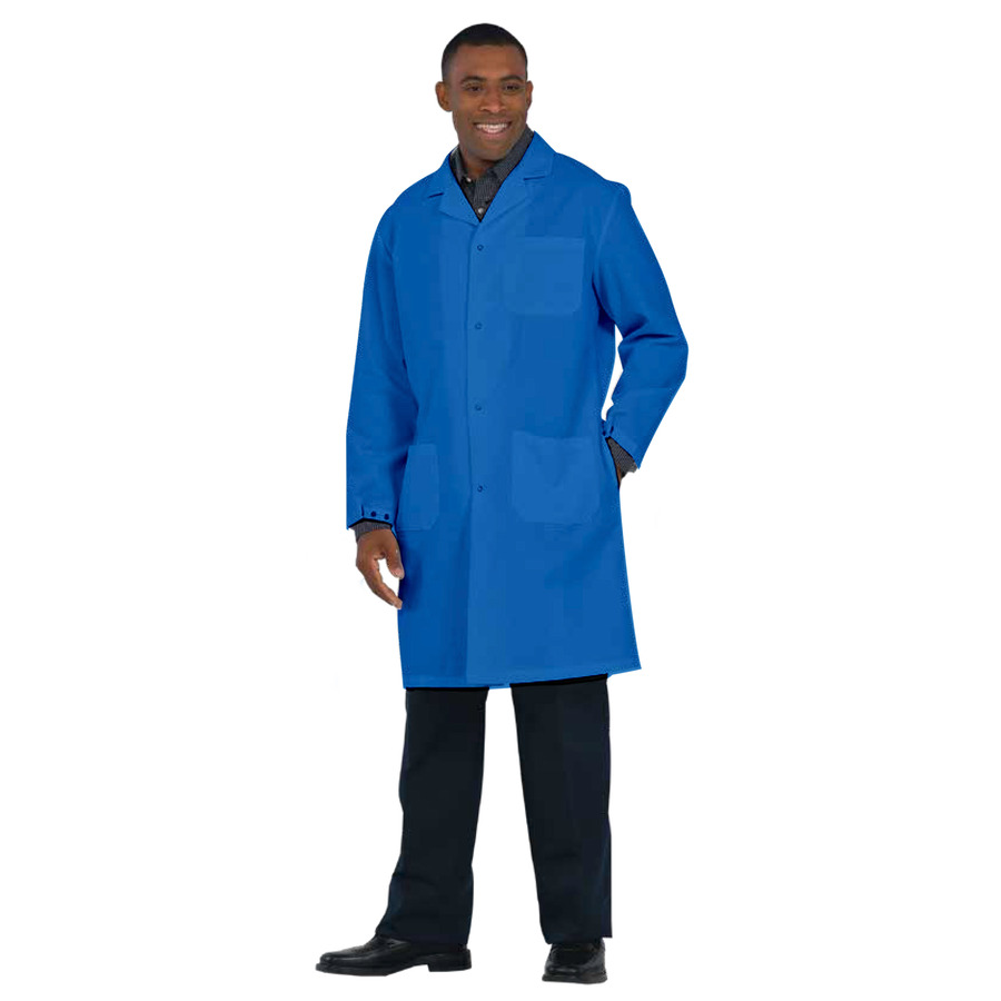 Worklon 6100 ESD- Safe Knee Length Lab Coat, Royal Blue, X-Large