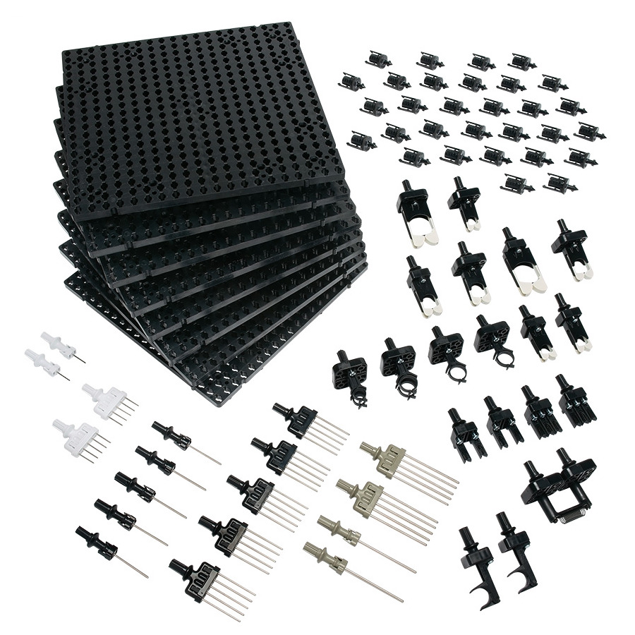 Panduit QB-KIT1 Quick-Build Harness Board Starter Kit, Tiles/Pegs/Bases/Retainers/Screws/Nails