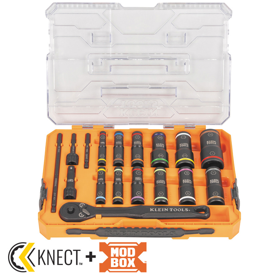 TestEquity: Klein Tools 65626 Socket Set, KNECT Flip-24 Deep-Well