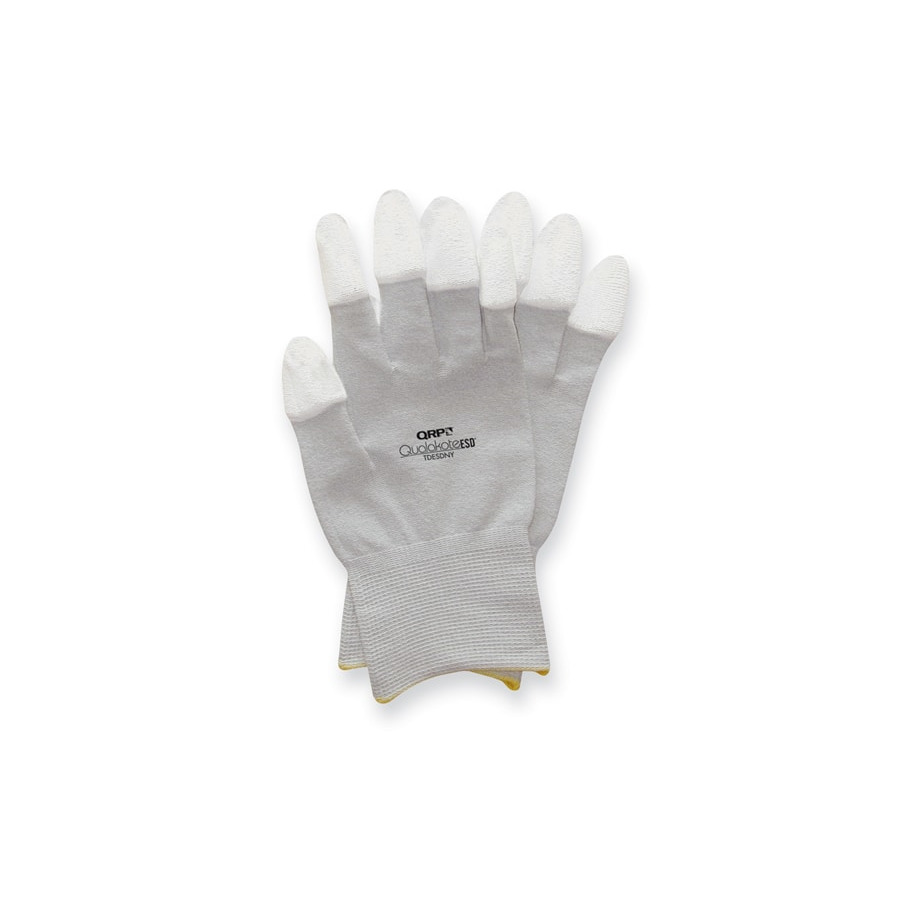 QRP TDESDNY MED PAIR Gloves, Inspection/Assembly, Microfoam Polyurethane Fingertip Coating, Medium