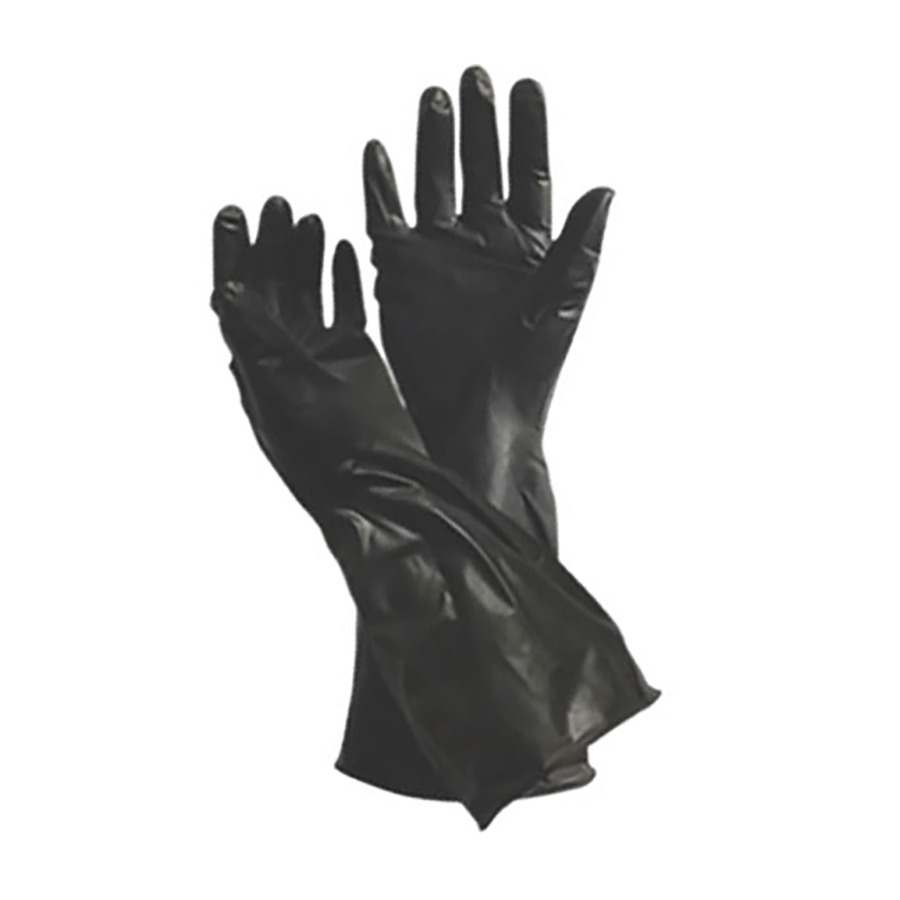 QRP 35G Gloves, PolyTuff Butyl Smooth Surface, Black, Medium, Pair