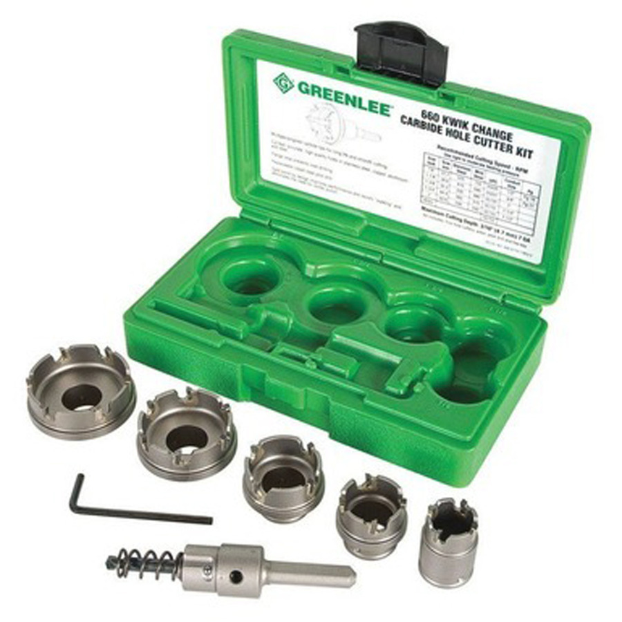 TestEquity: Greenlee 660 Carbide Hole Cutter Set, 6-Piece, 5/8-3