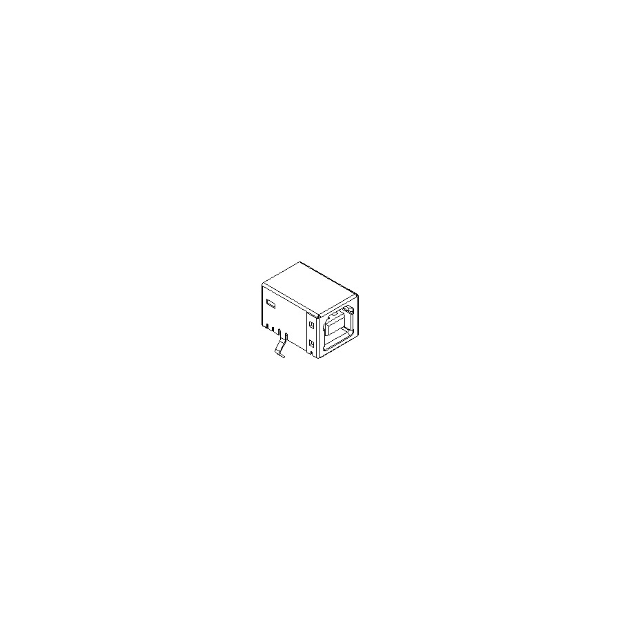 Molex 67068-8000 USB Connectors USB Type B Receptacle Rt.Angle Gold Flash