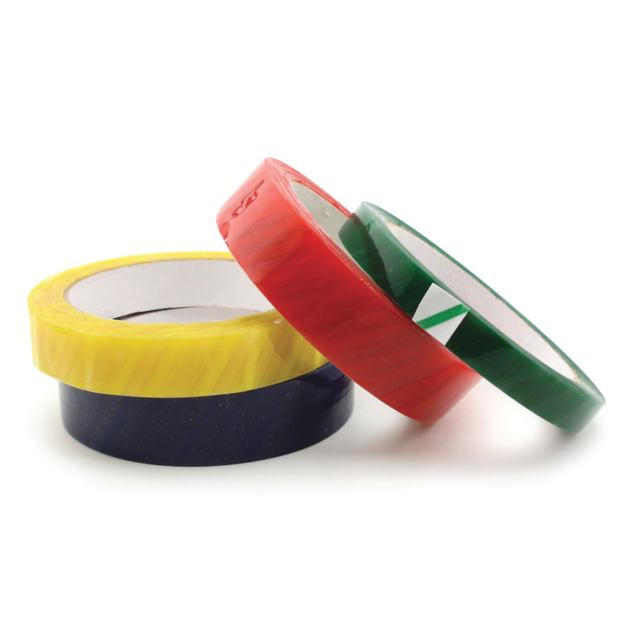 Techni-Pro 758ST0053 ESD Poly Tape, Anti-Static, 1/2"x72 Yds, 3" Core 2.4mil Yellow Stripe