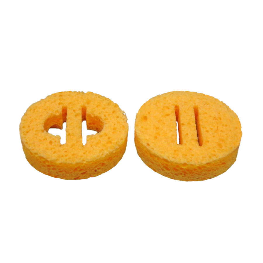 SIR Sponges S495-P10 Soldering Sponge, 2.55", Round, 2 Slits, 2 Knockouts, PKG-10