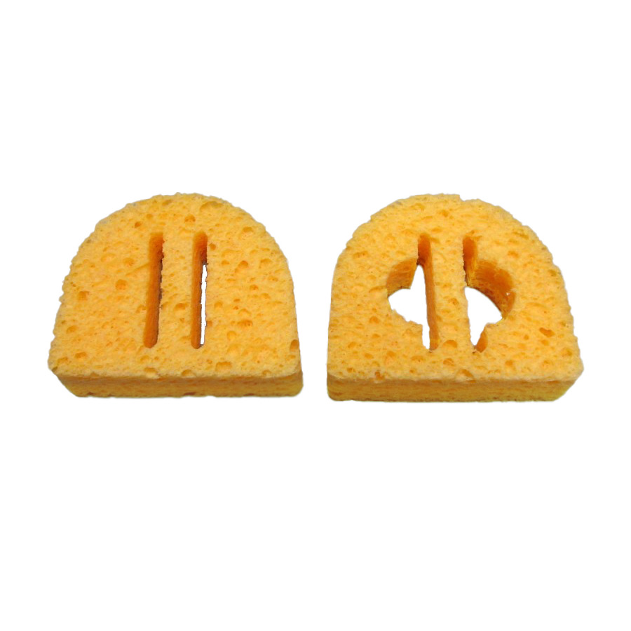 SIR Sponges S559-P10 Soldering Sponge, 2.2" x 2" x 5/8", 2 Slits 2 Knockouts, PKG-10