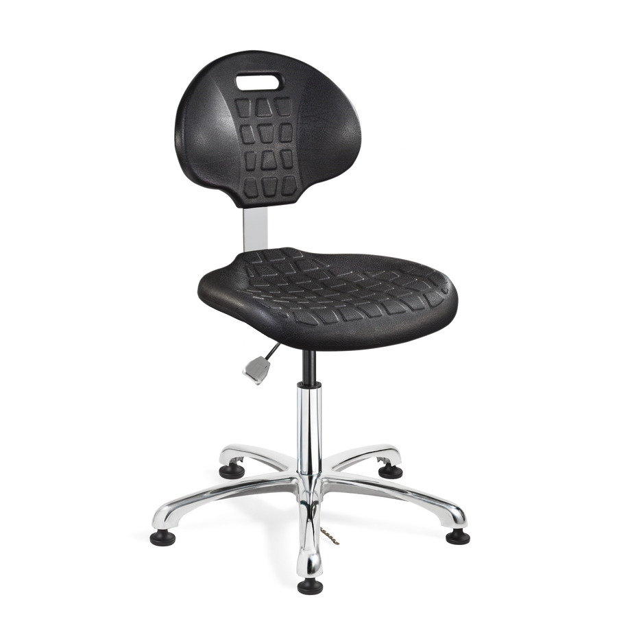 Bevco 7050E1 Polyurethane Chair, ESD/ISO 4 Cleanroom, Mushroom Glides, Adj. Height 14.5"-19.5", Everlast Series