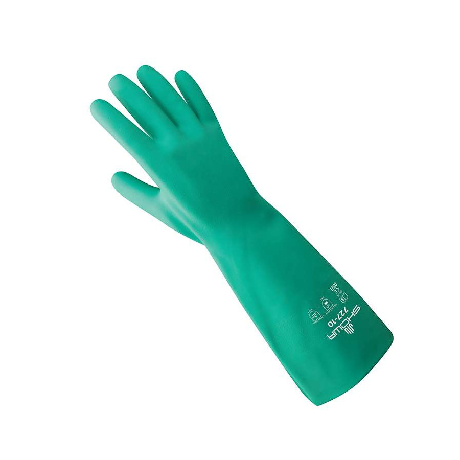 TestEquity: Showa 727-07 Gloves, Nitrile, 15 mil, Bisque Grip