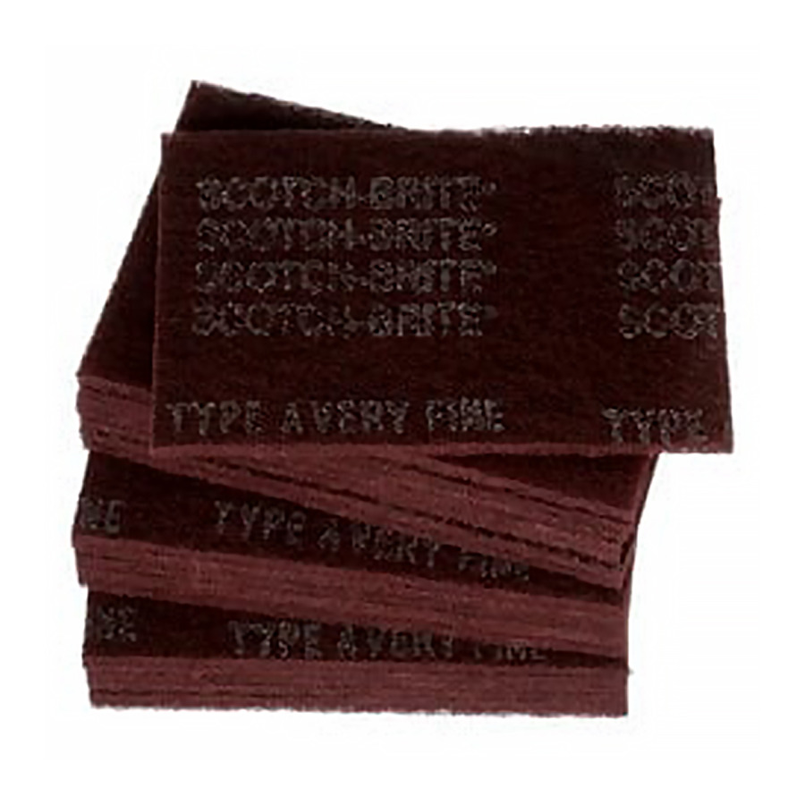 3M 7000000728 Cleaning Hand Pad, 7447, Medium, Maroon, 20/Pk