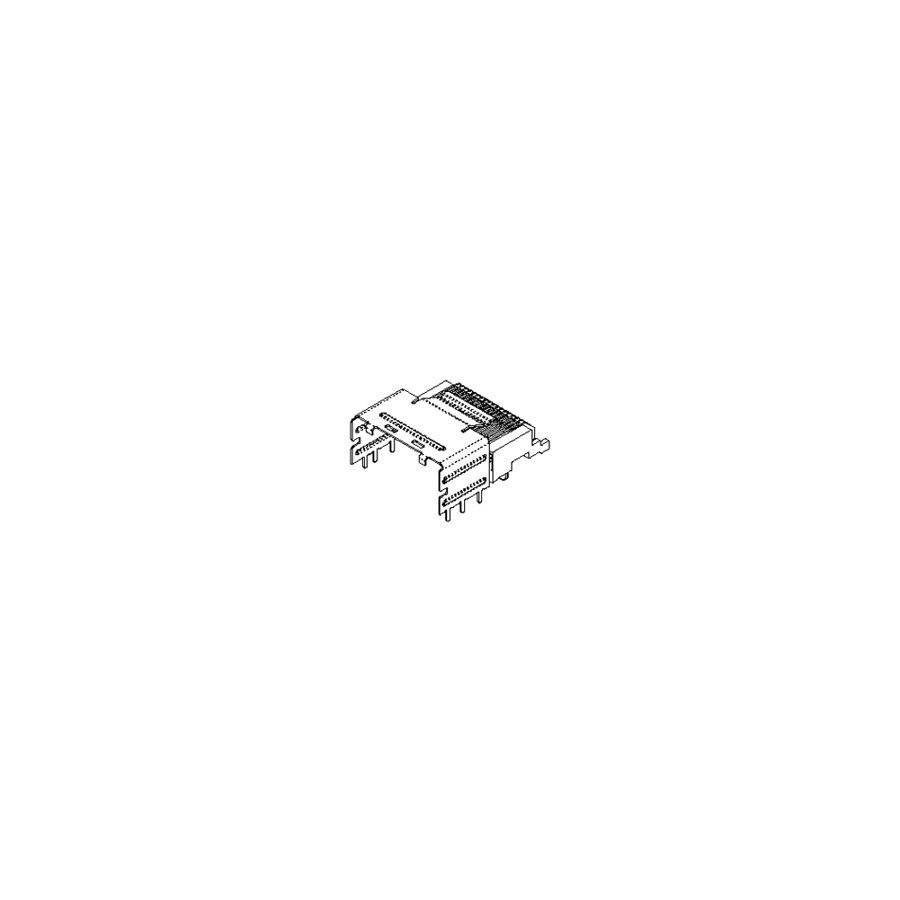 Molex 75783-0009 High Speed / Modular Connectors Ipass(Tm) Right-Angle 26 Circuit, Kt Plt 1 Ret Dual