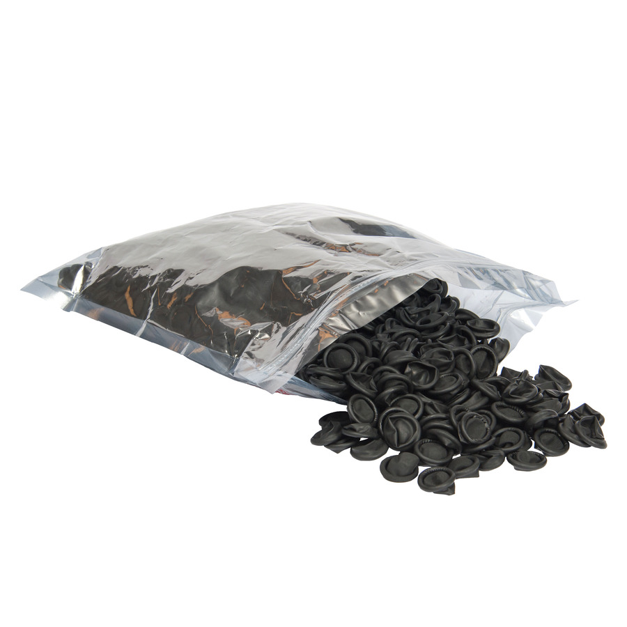 Techni-Pro 758AP502 Fingercots, ESD Powder Free, Black Latex, Large, 720/Bag