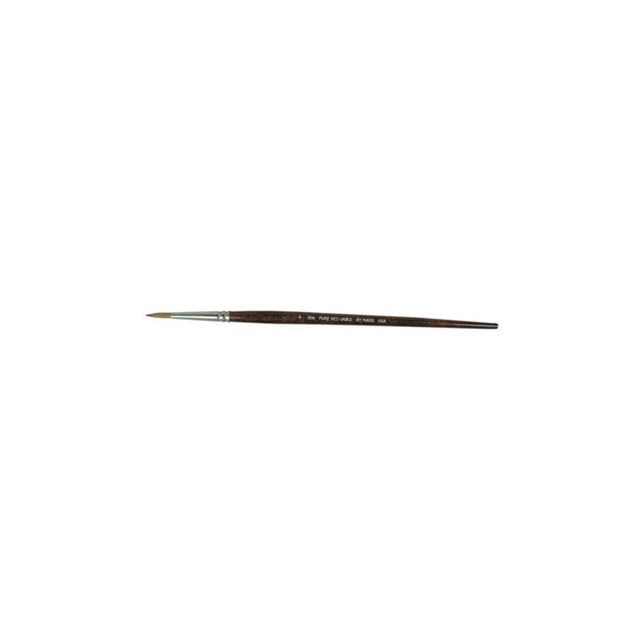 Techni-Pro 758CH0404 Artist Brush, Round, Anti-Static, Sable Hair, #4, 0.5302" Trim, Wood, 7-3/8" OAL, ESD,906 Series