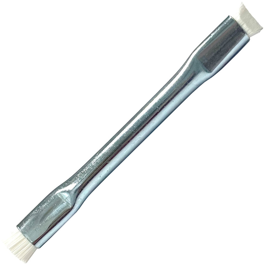 Techni-Pro 758CH1010 Applicator Brush, Double End, Static Dissipative, Nylon 3/16", 1/4", Steel 3/8"x4-1/2" Handle, ESD