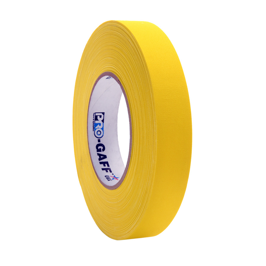 Techni-Pro 758LB1002 Gaffers Tape, 1"x55 Yds, 3" Core, 11 mil, Yellow