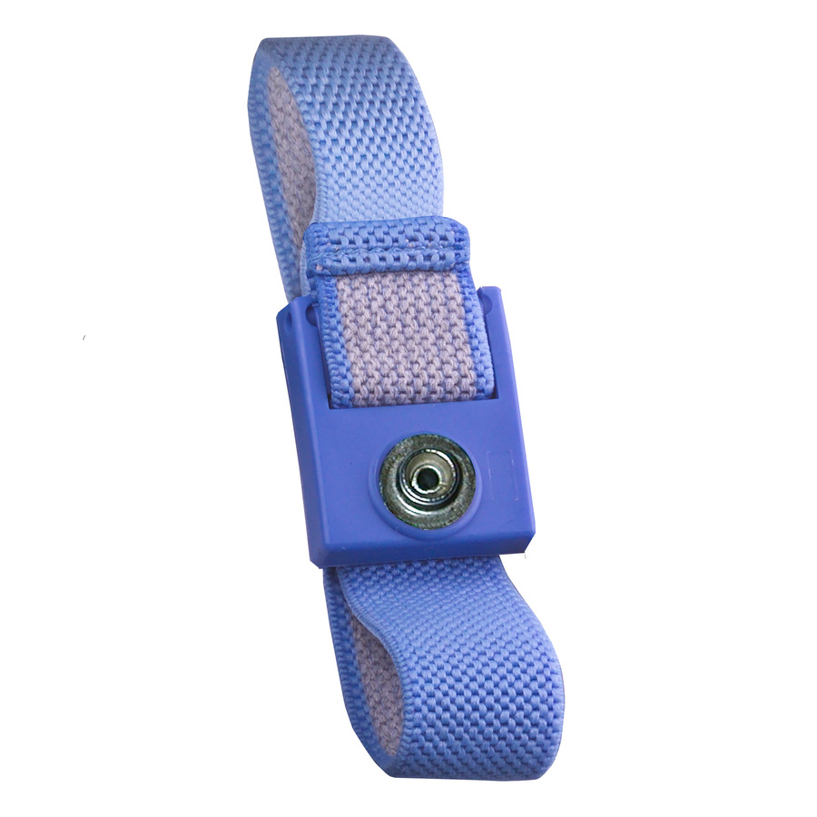 Techni-Pro 758ST9800 Wrist Strap, Adjustable, 1/4" (7mm) Snap, No Cord, Band Only, Blue