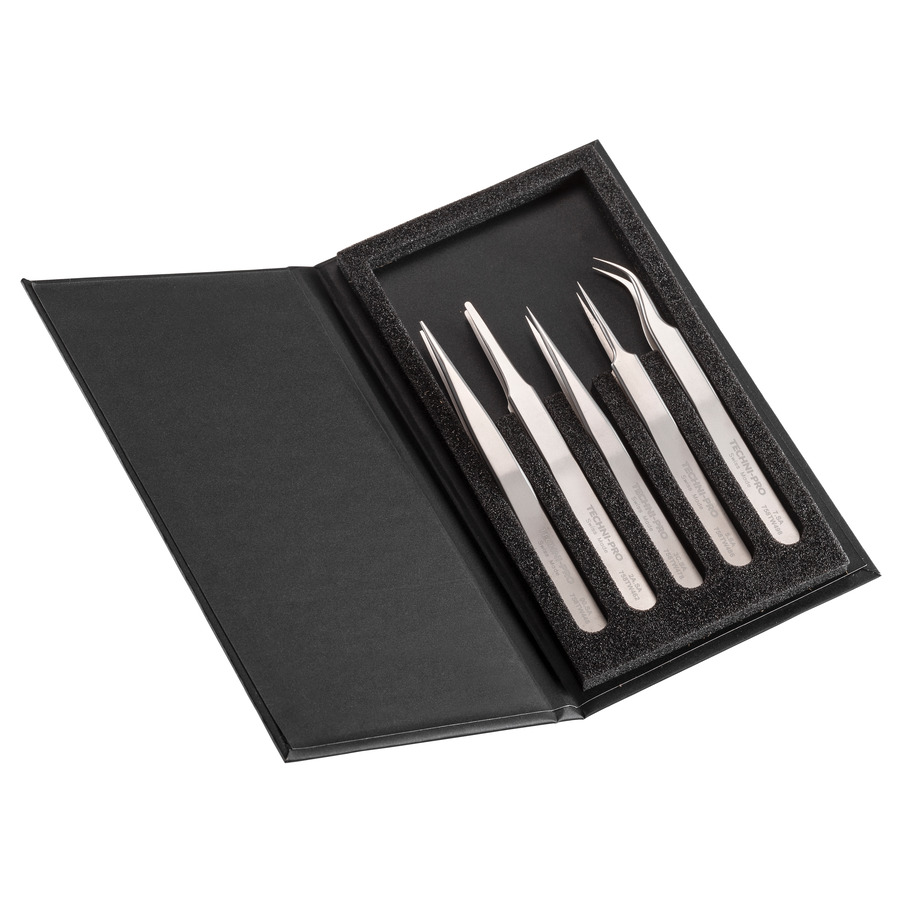 VERIT 2点セット TestEquity: Techni-Pro 758TW8107 Tweezer Kit, High Precision, Anti