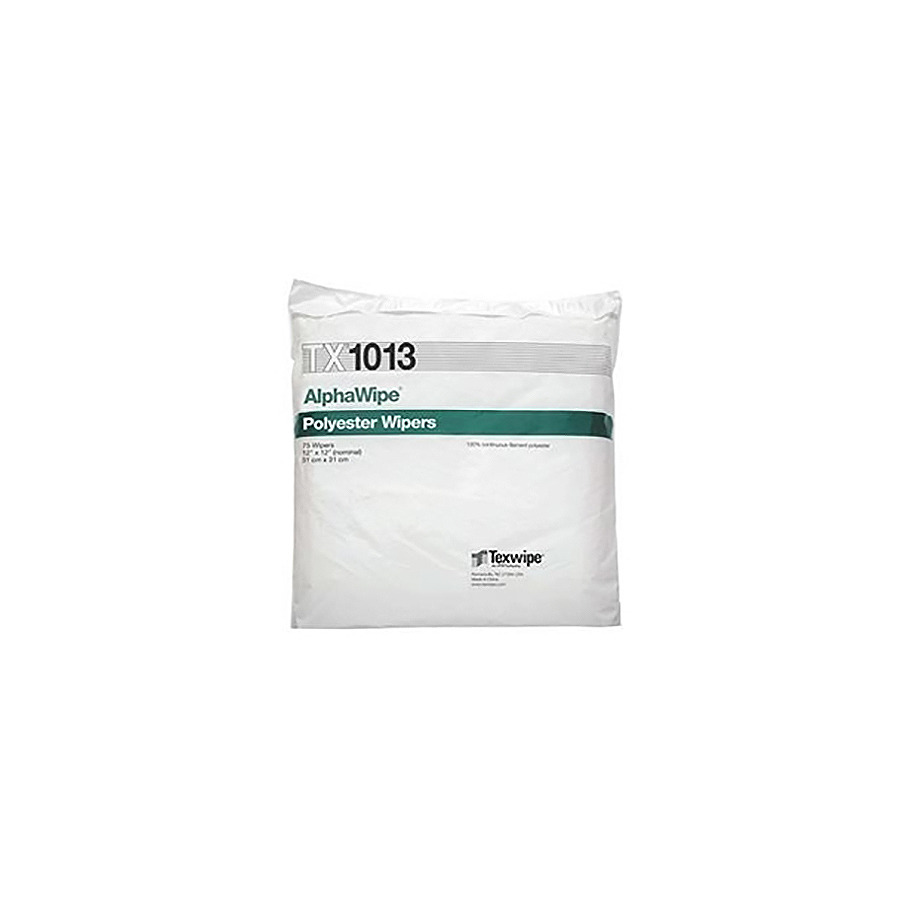 ITW Texwipe TX1013 Cleanroom Wipes, 12x12", Polyester, 75/Bag