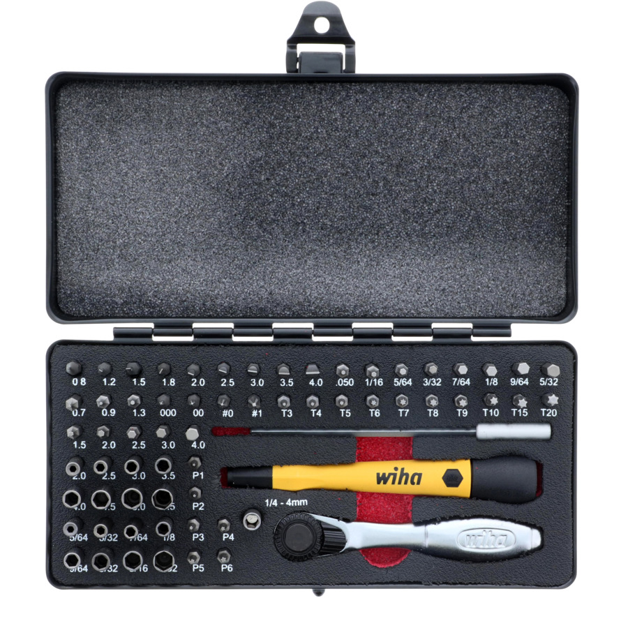 TestEquity: Wiha 75965 Bit Set, Micro, Precision, 65 Pcs, ESD Safe