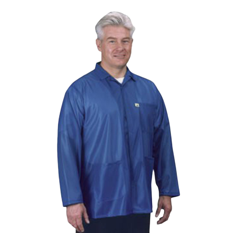 Tech Wear LIJ-43C-3XL Lab Jacket with Cuffs ESD, Royal Blue, 3X-Large