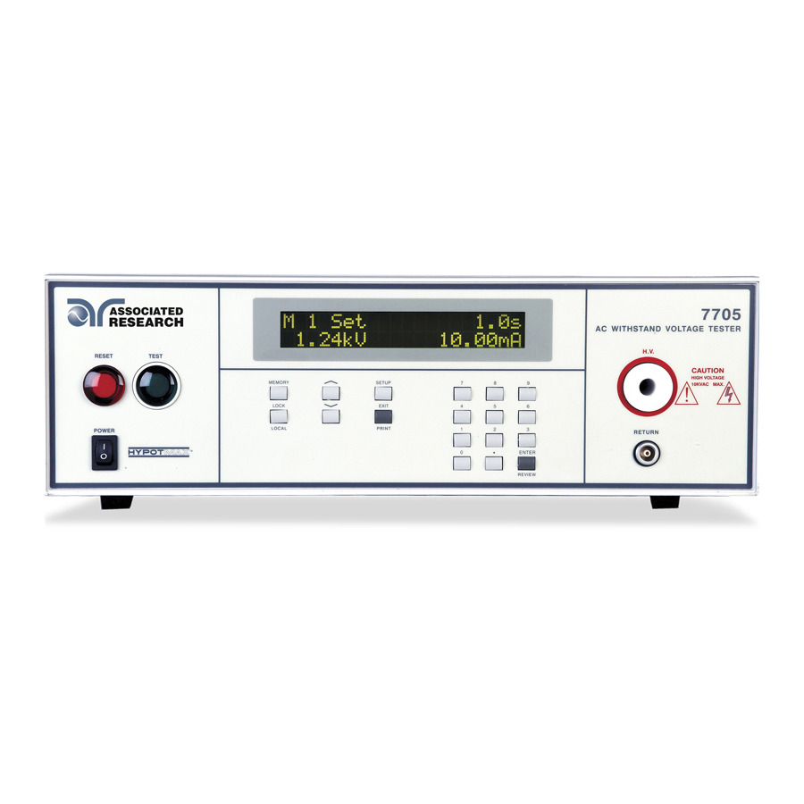 Associated Research 7705 High-Voltage Hipot Tester, 10 kV 20 mA AC, 50/60 Hz, HypotMAX Series