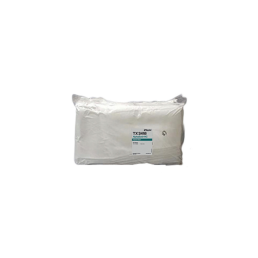 ITW Texwipe TX2418 Cleanroom Wipes, AlphaSorb HC, 2- Ply Polyester, 18"x18"