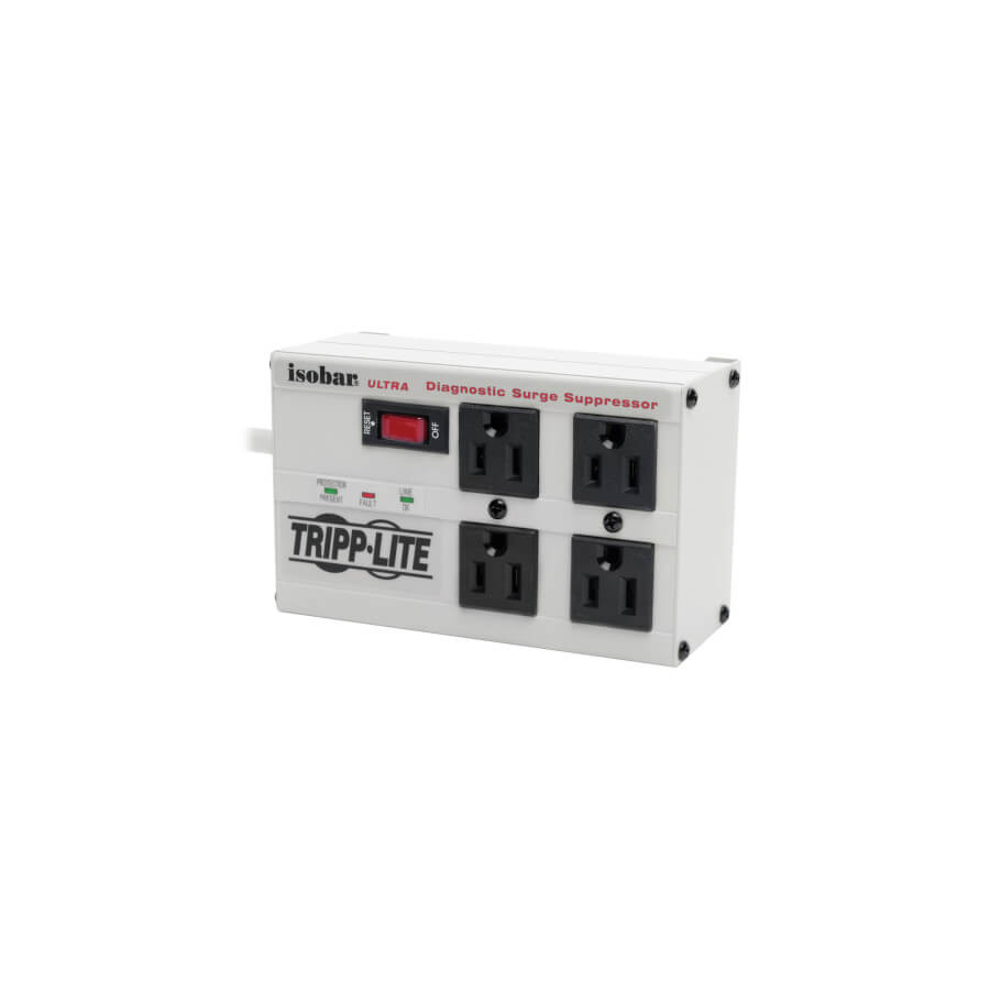 Tripp Lite ISOBAR-4-ULTRA PREMIUM SURGE SUPPRESSOR - 4 OUTLETS W/6' CORD