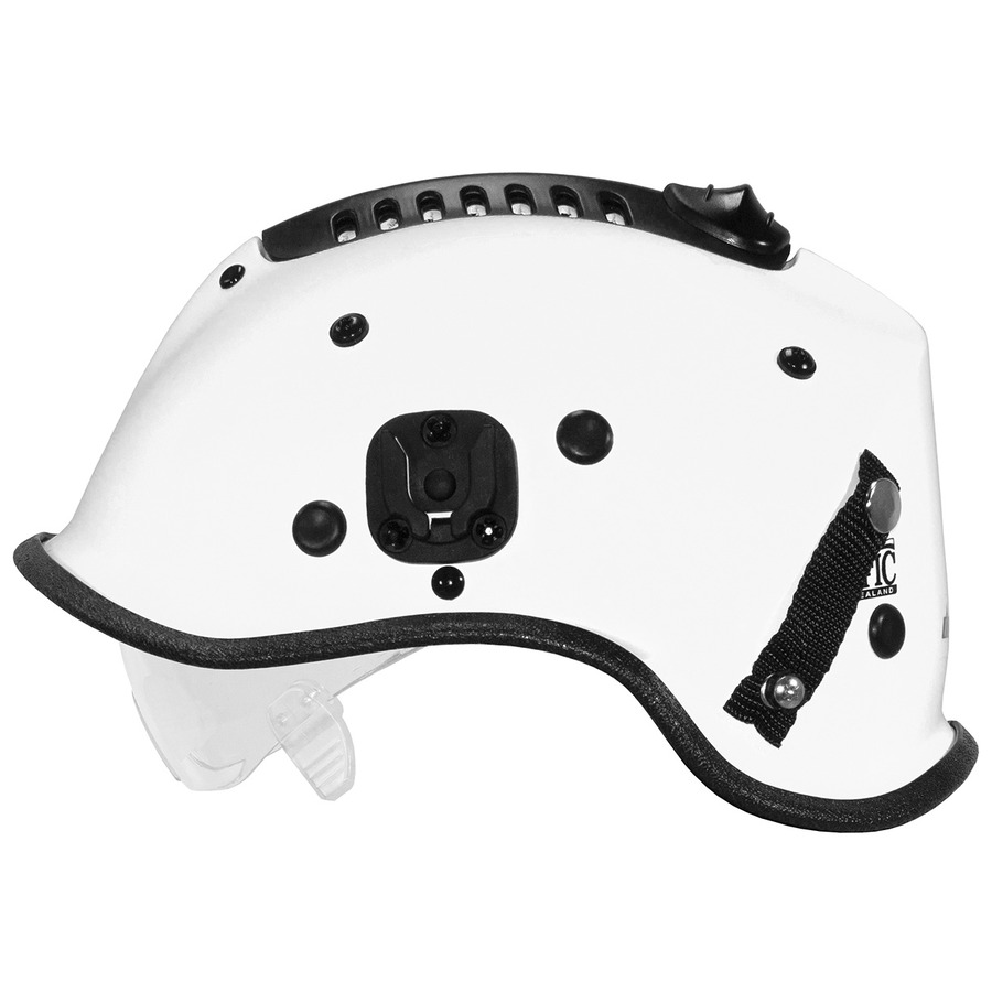 Pacific Helmets 805-3455 Rescue Helmet, Ret. Eye Protector/Dyn Sealed Vent Sys, White, 10/Cs. R6 Dominator Series