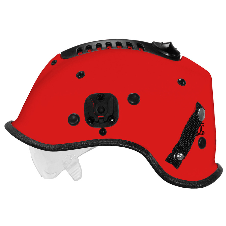 Pacific Helmets 805-3479 Rescue Helmet, Ret. Eye Protector/Dyn Sealed Vent Sys, Red, 10/Cs. R6 Dominator Series