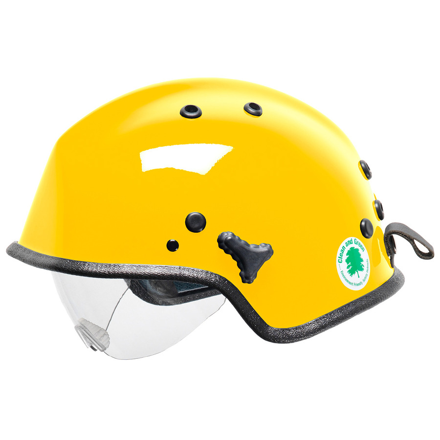 Pacific Helmets 818-3064 Water Rescue Helmet, Retractable Eye Protector, Yellow, 12/Cs, WR7H Series