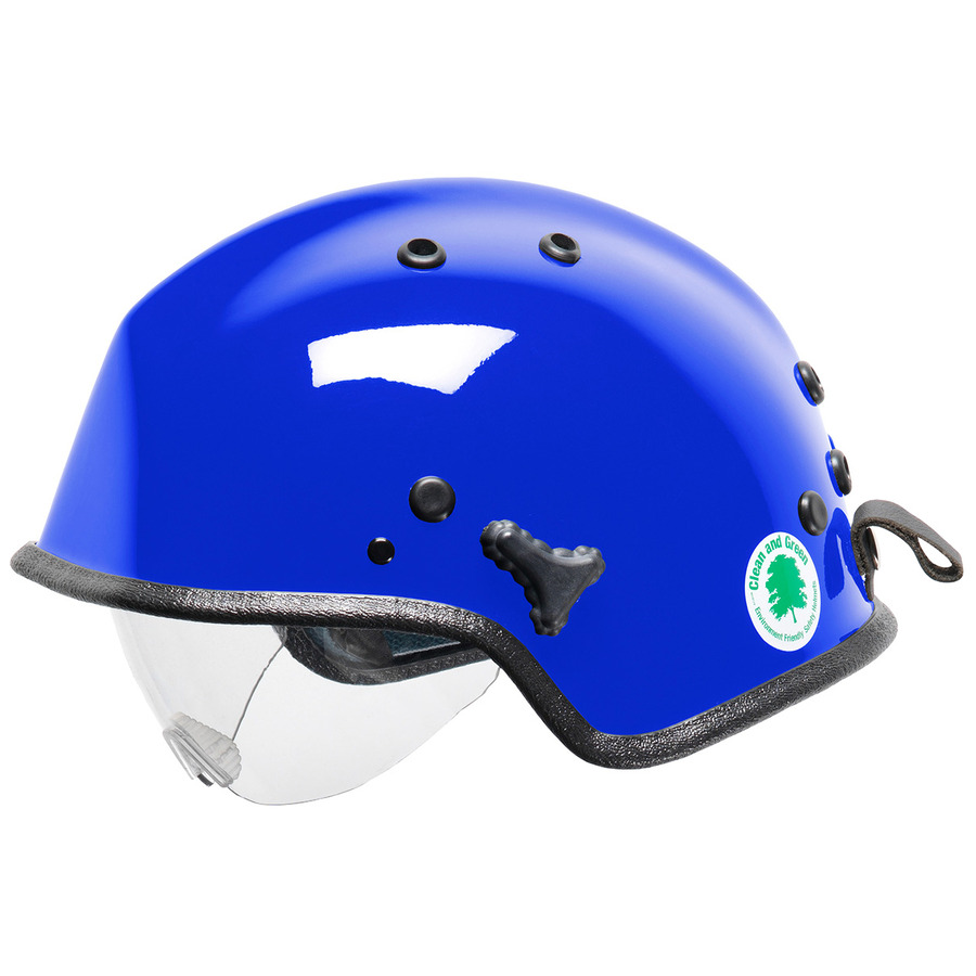 Pacific Helmets 818-3083 Water Rescue Helmet, Retractable Eye Protector, Blue, 12/Cs, WR7H Series