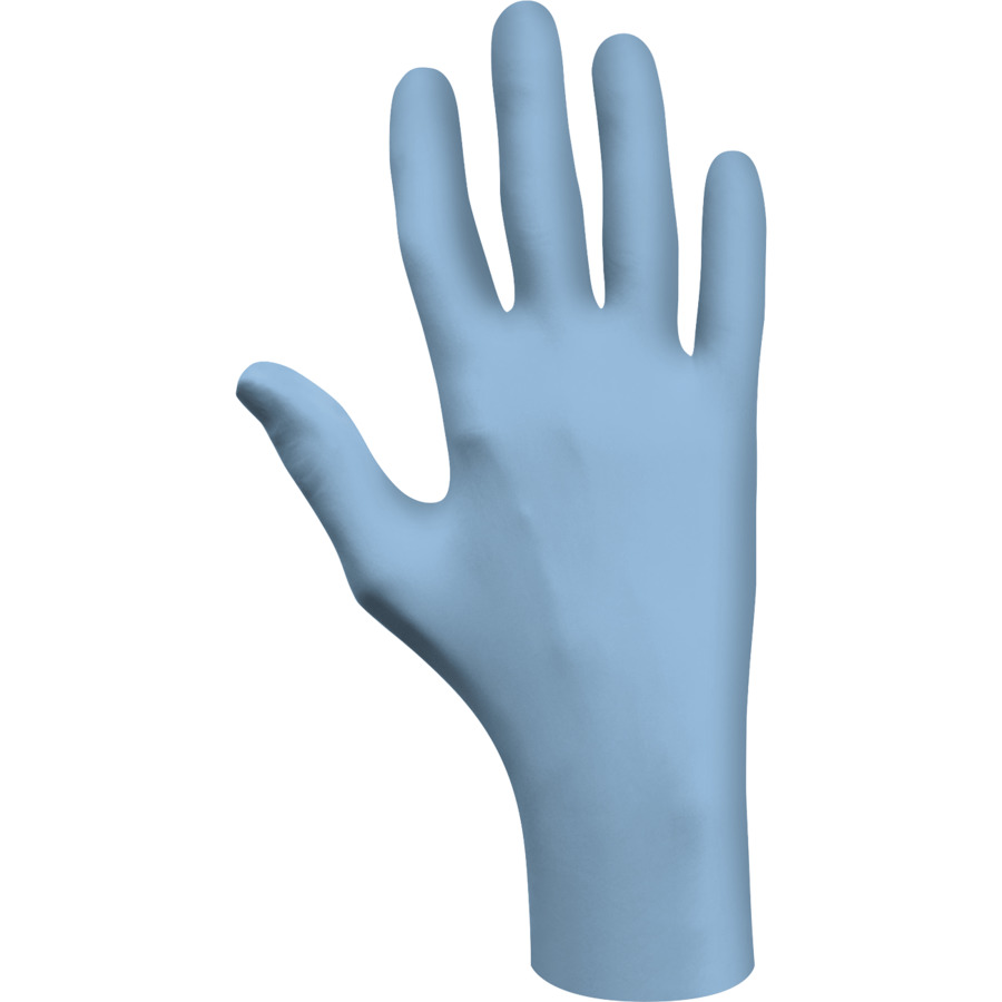 Showa 7500PF Nitrile Gloves, Powder-Free, General Purpose, 4 mil, Blue, Small, 100/Box