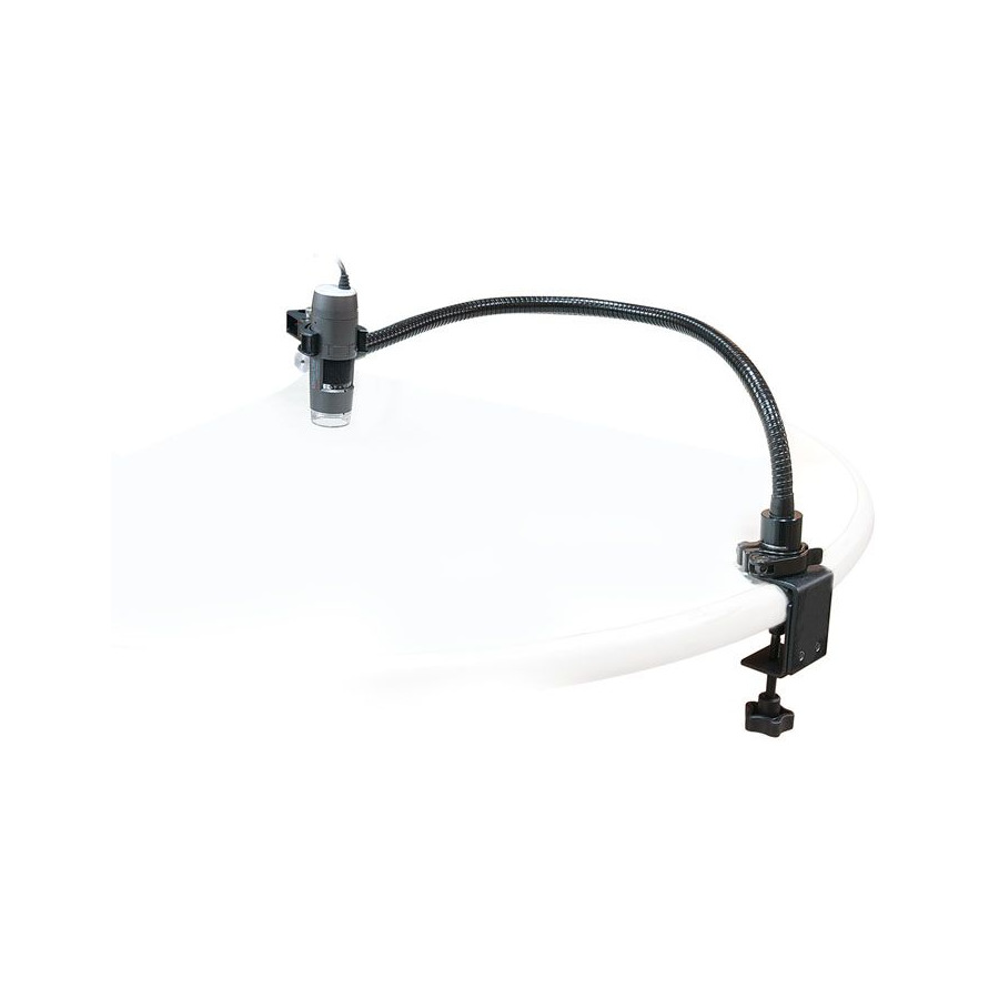 Dino-Lite RK-02 Gooseneck Rack with Desk Clamp & Flex Arm Mount for Dino-Lite Microscopes