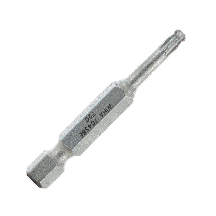 Wiha 74532 Power Bit, Torx, T20 Size, 50mm OAL, 1/4" Hex Drive, Ball