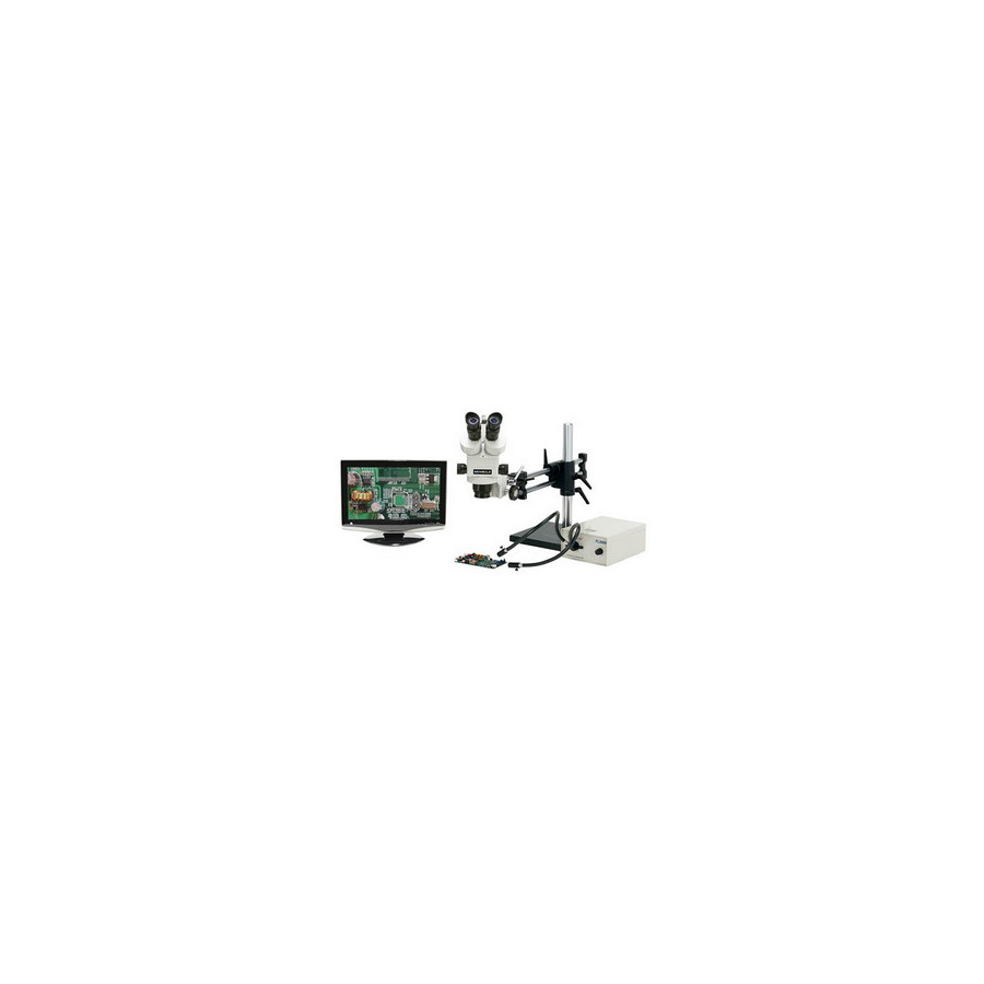 O.C. White TKMZ-8TR-LV2 Meiji Trinocular Microscope__ System Dual Arm DIM LED Ring