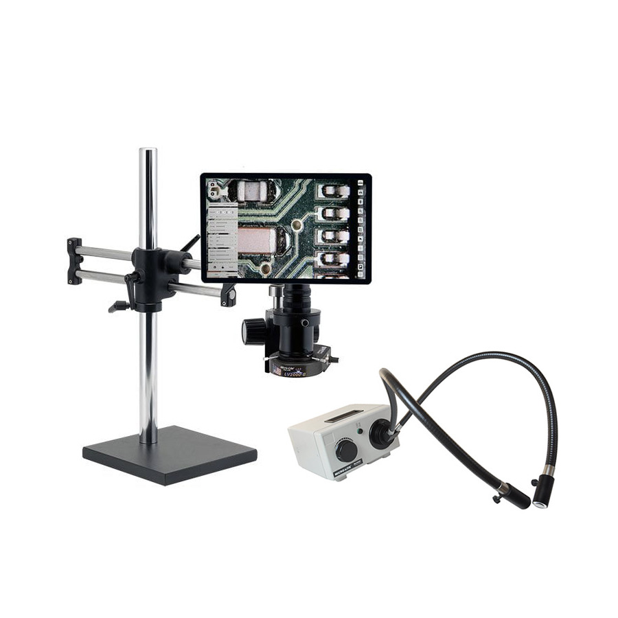 O.C. White TKSS-D HD Integrated Digital Microscope, Ball Bearing Base, Fiberoptic Dual Point Light, Super-Scope Series