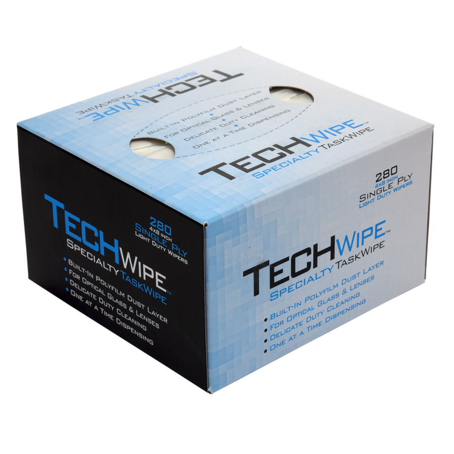 Techni-Pro 891CH6001-EA Cleanroom Wipes, Delicate Task, 4.5"x8.5", Pop-up, 280/Box